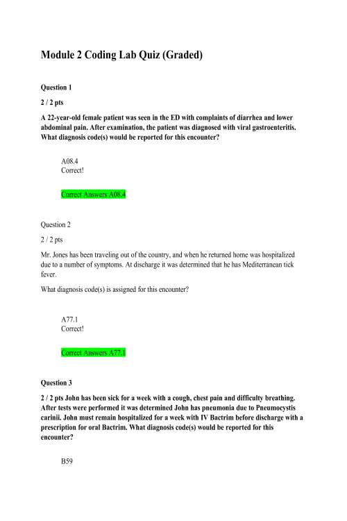 HIT 205 Module 2 Coding Lab Quiz